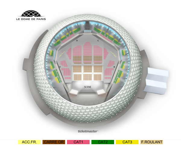 Plan de salle Le Dôme de Paris – Palais des Sports