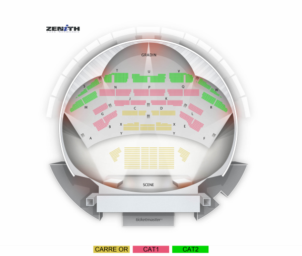 Plan de salle Zénith de Caen