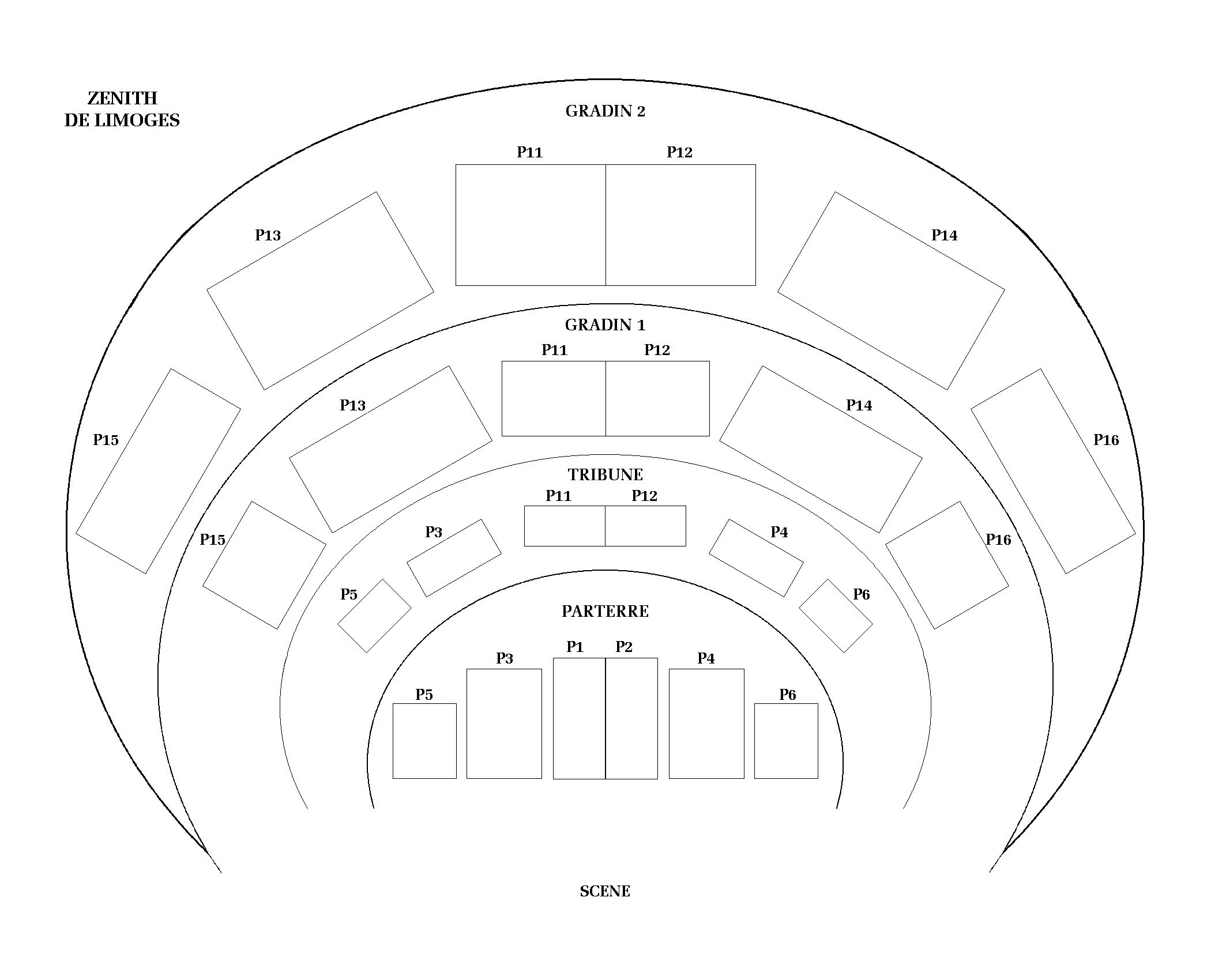 Plan de salle - ZENITH LIMOGES METROPOLE