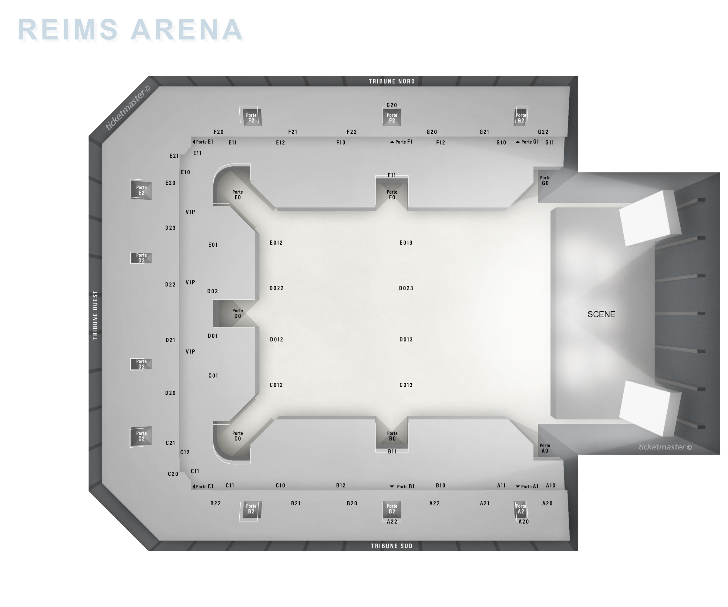 Plan de salle - REIMS ARENA
