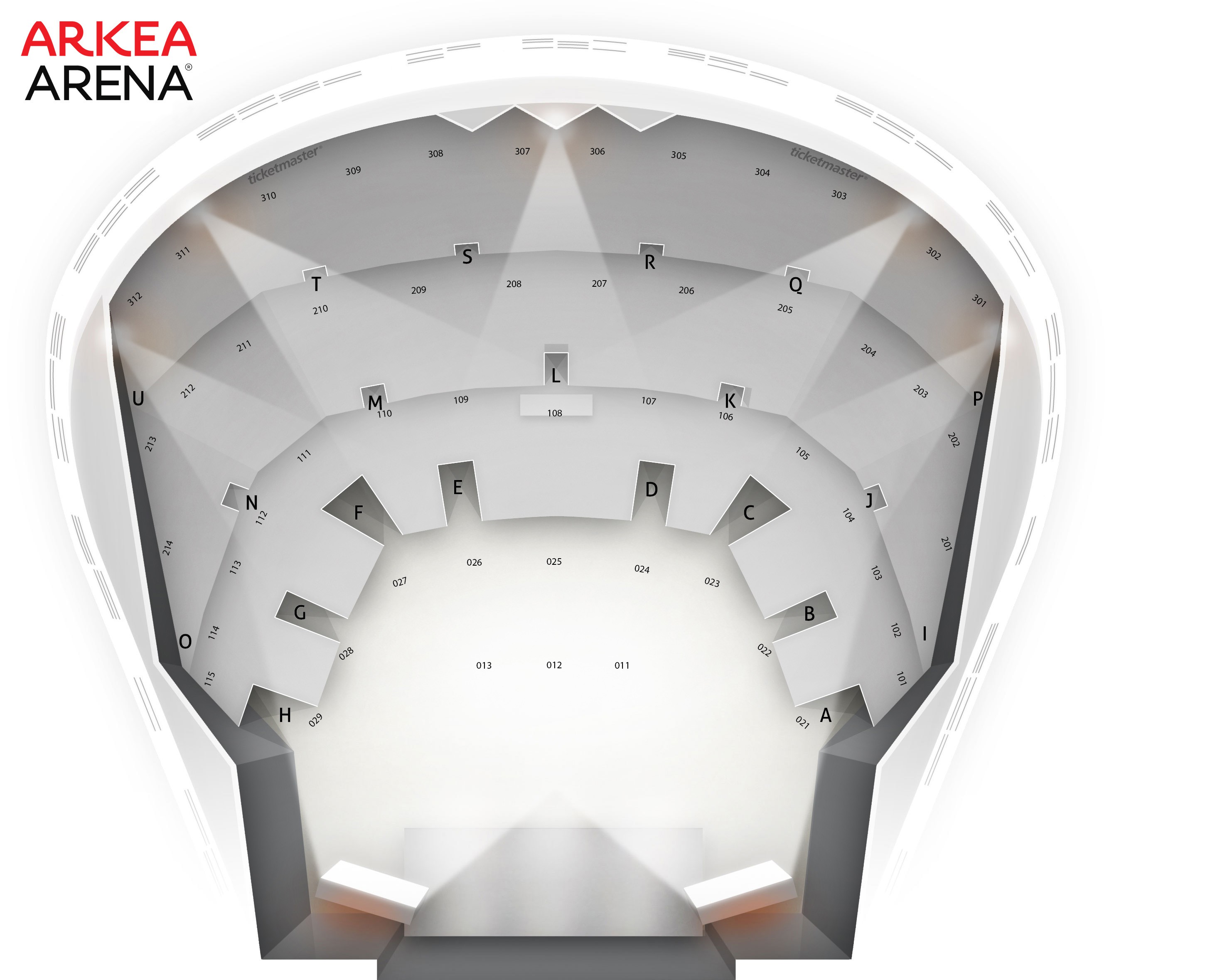 Plan de salle - ARKEA ARENA