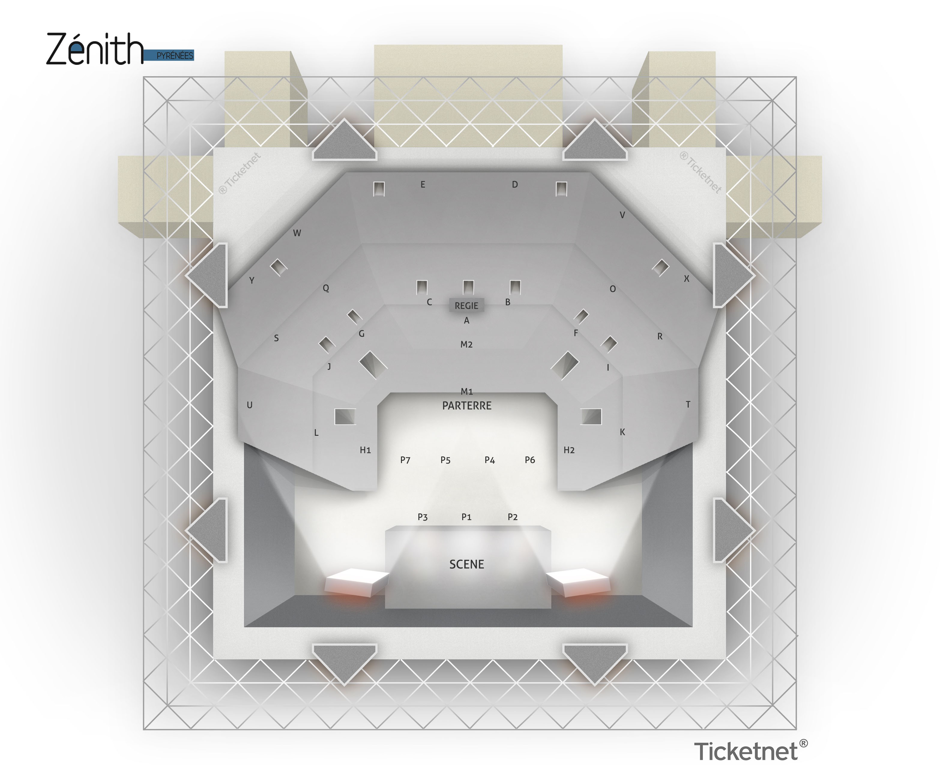 Plan de salle - ZENITH DE PAU
