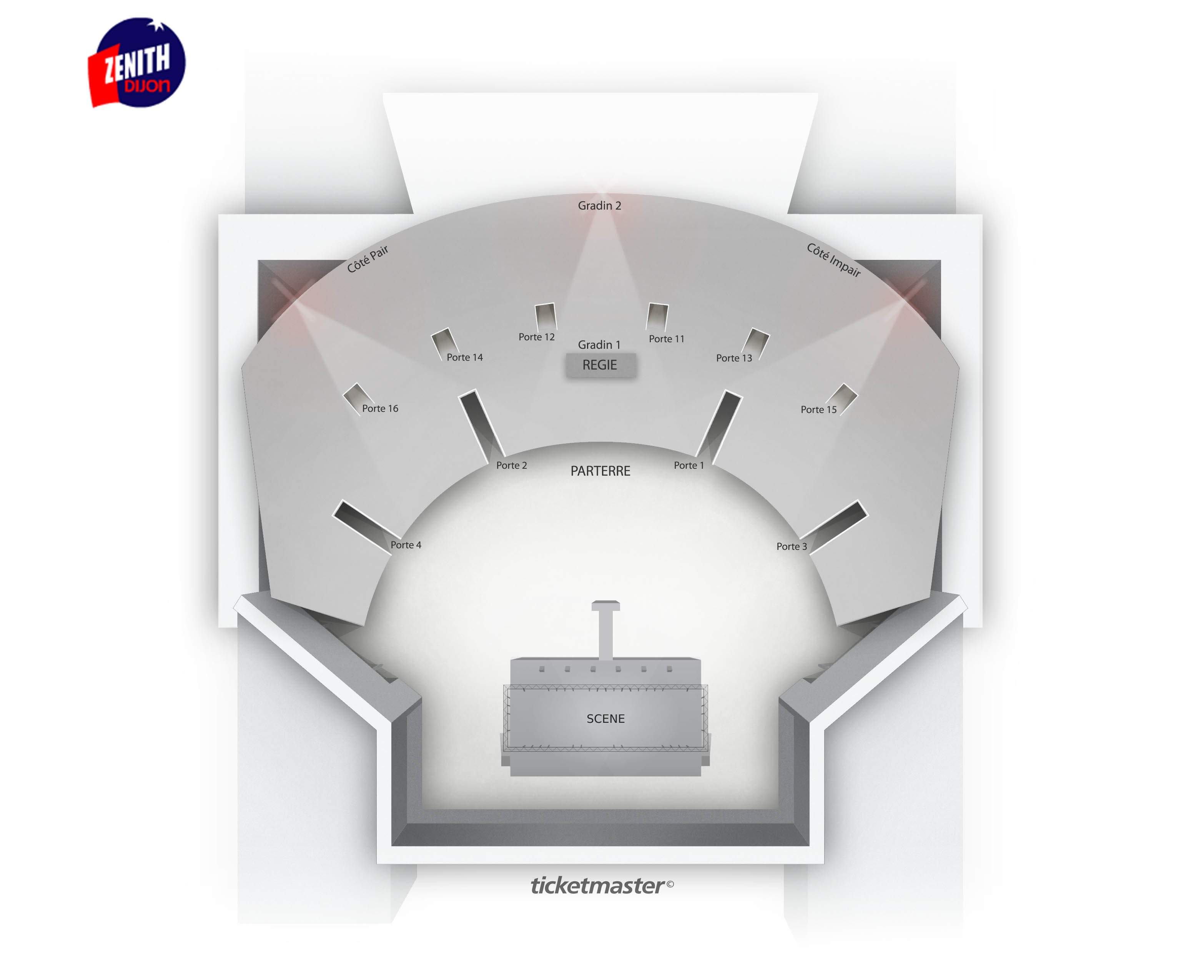 Plan de salle - ZENITH DE DIJON