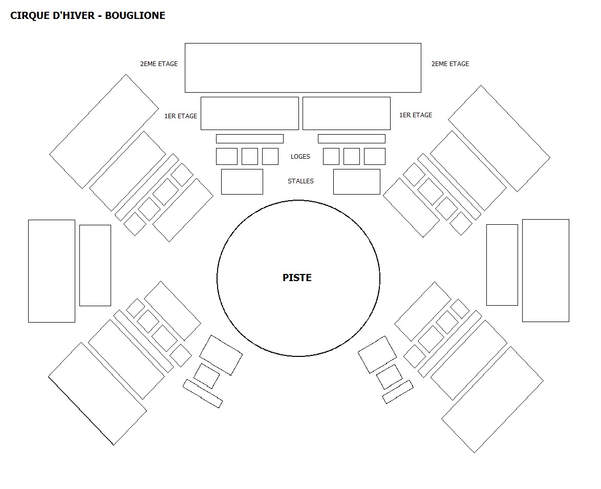 Plan de salle - CIRQUE D'HIVER BOUGLIONE