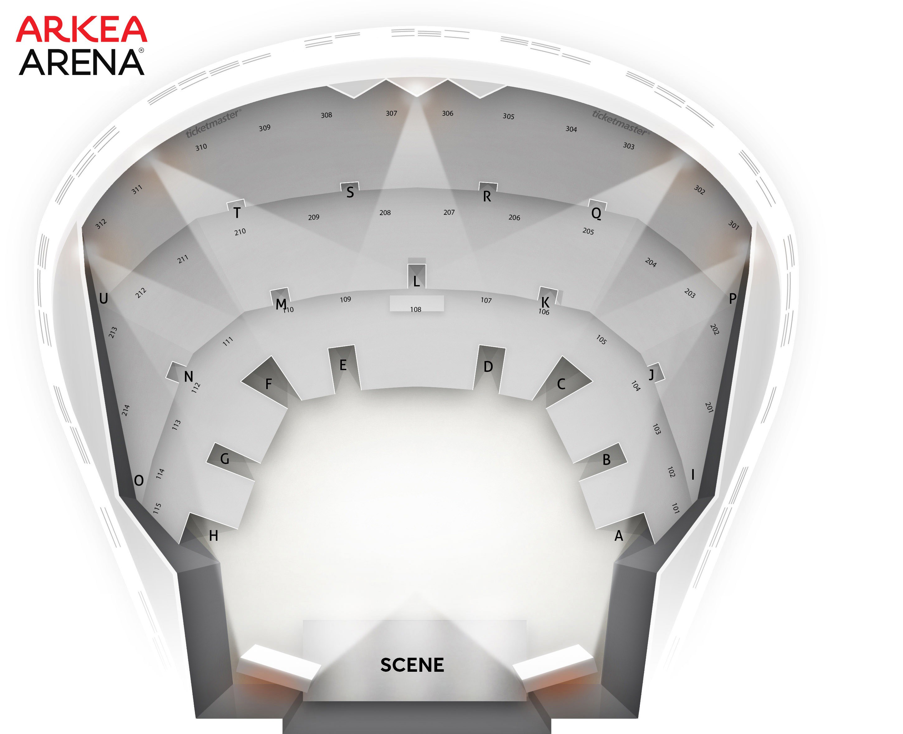 Plan de salle - ARKEA ARENA