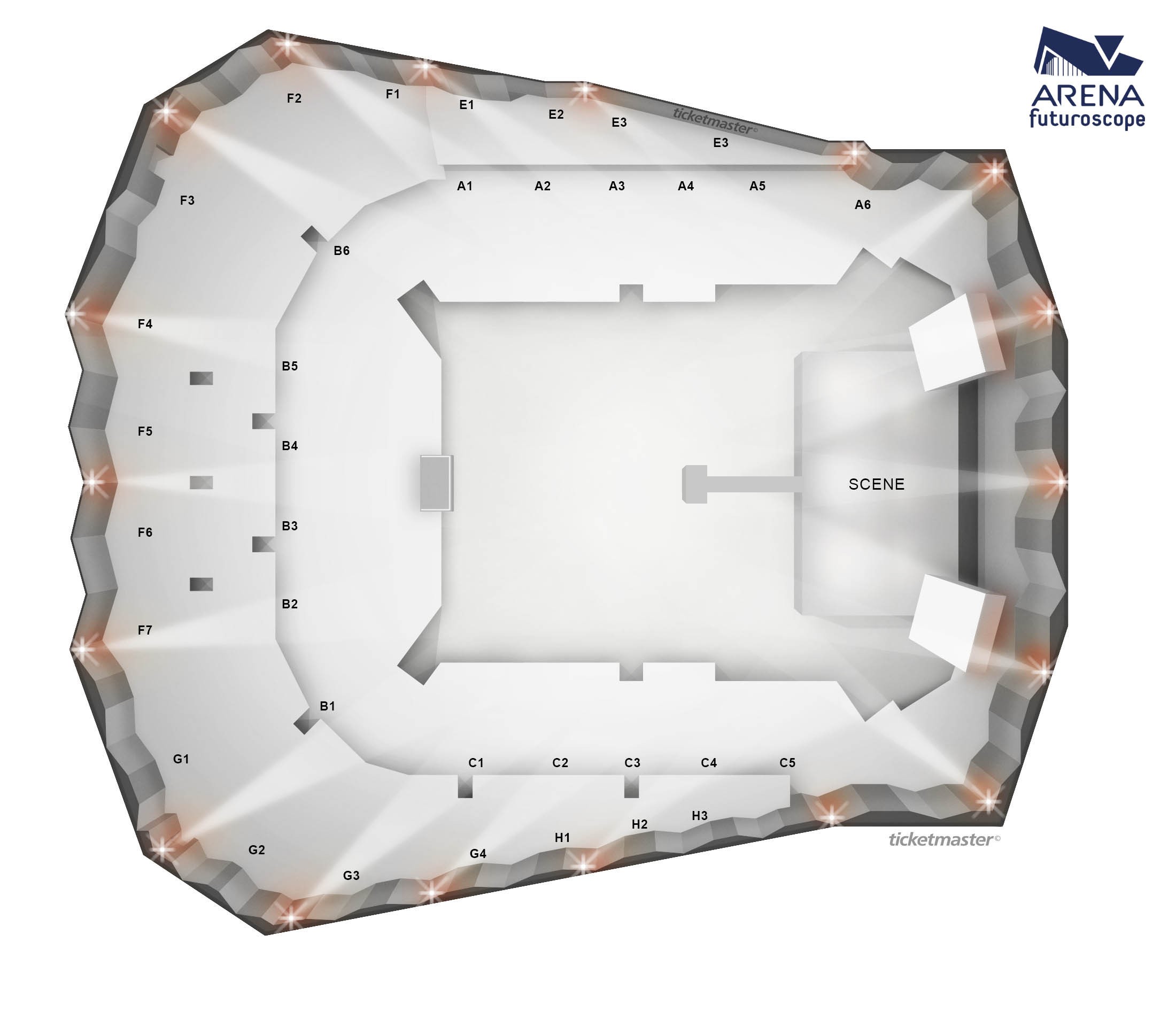 Plan de salle - ARENA FUTUROSCOPE