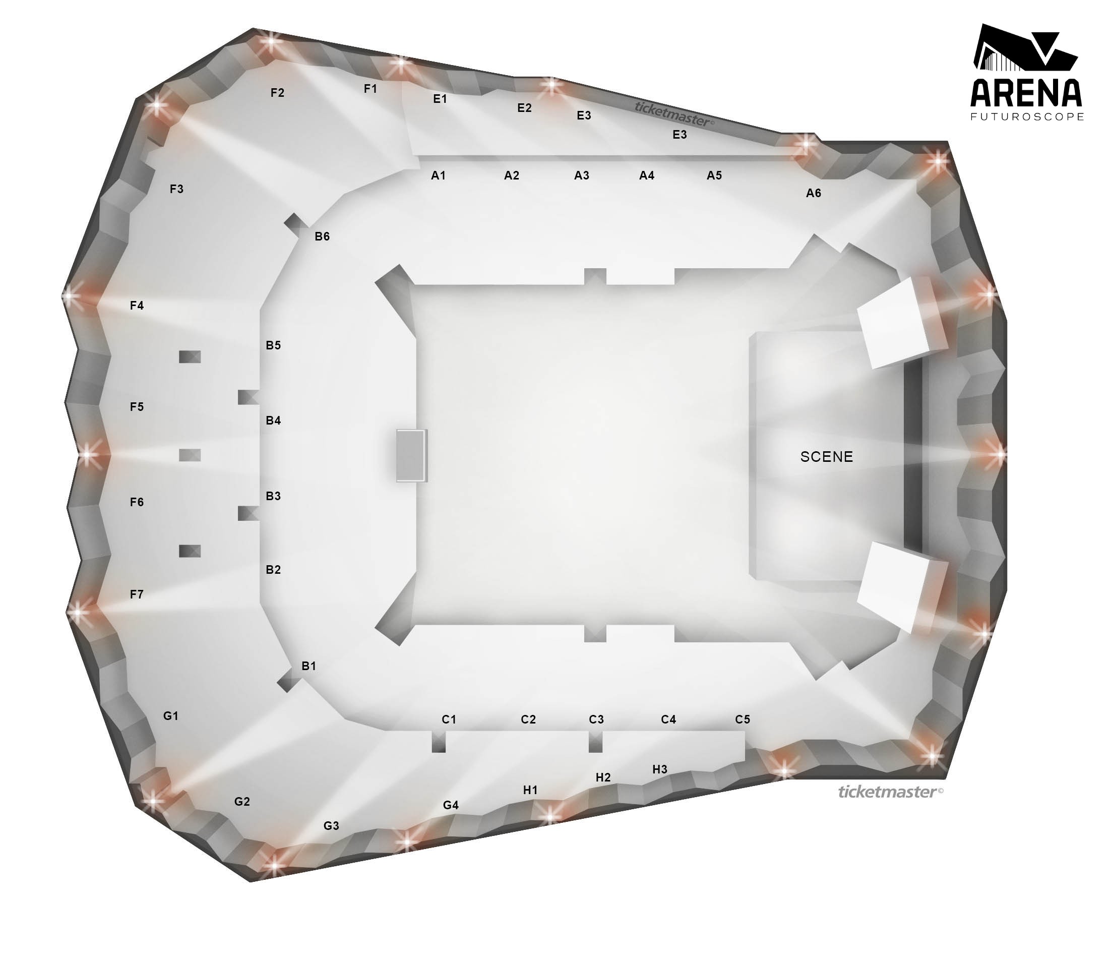 Plan de salle - ARENA FUTUROSCOPE