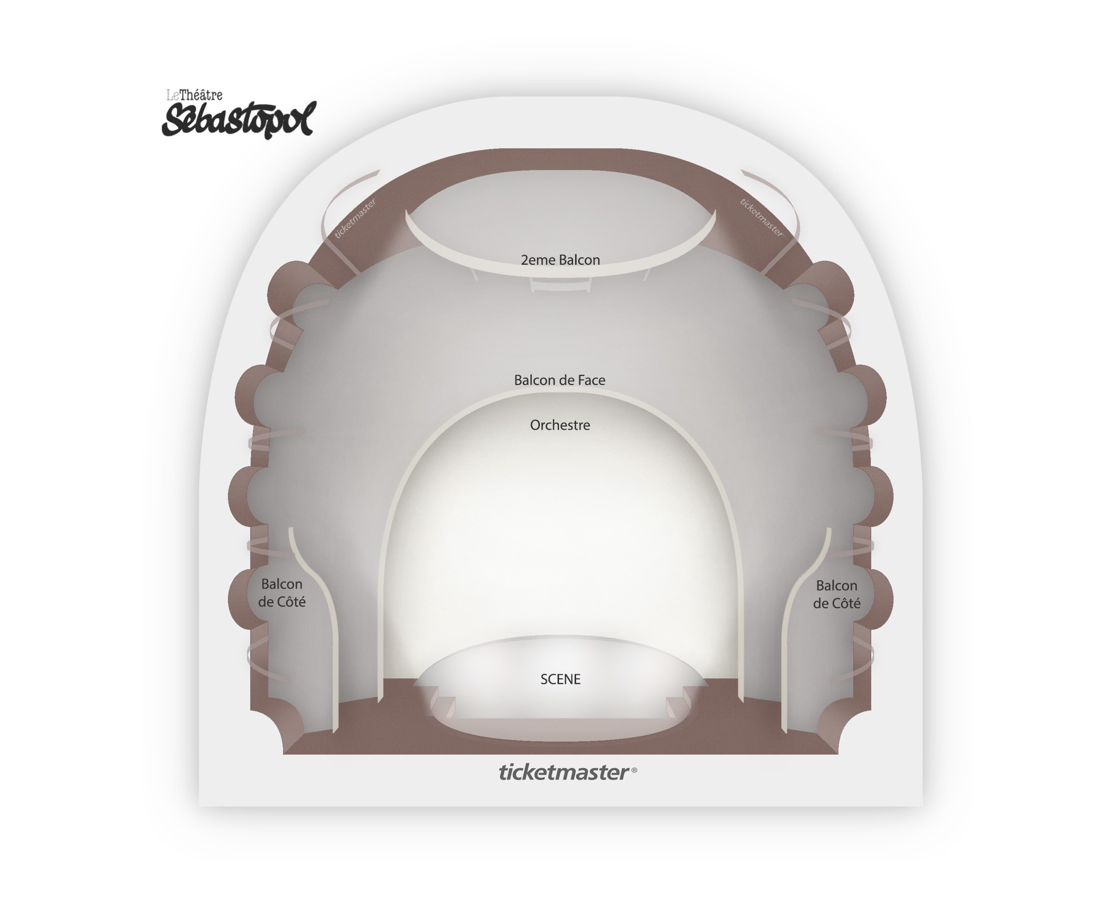 Plan de salle - THEATRE SEBASTOPOL