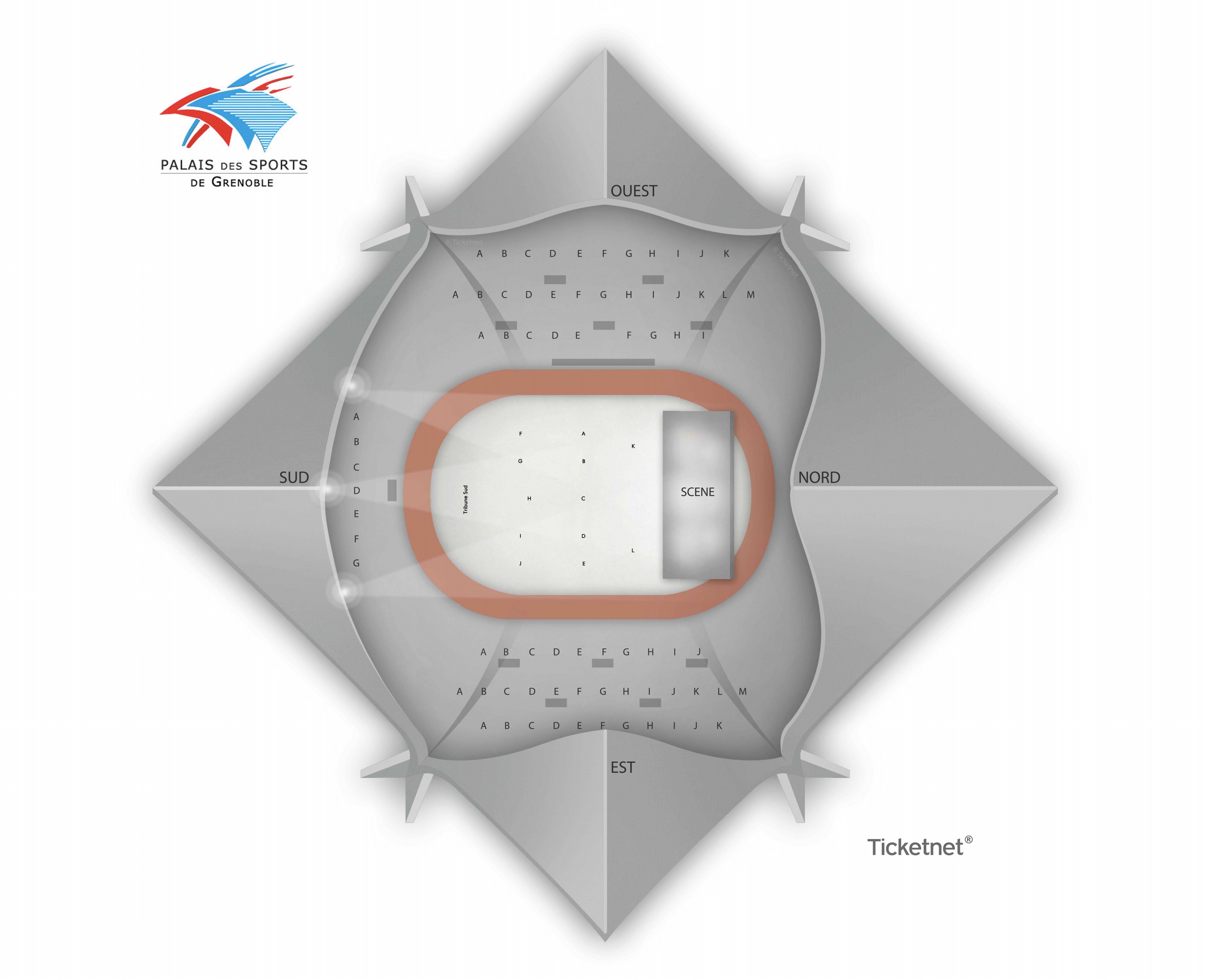 Plan de salle - PALAIS DES SPORTS - GRENOBLE