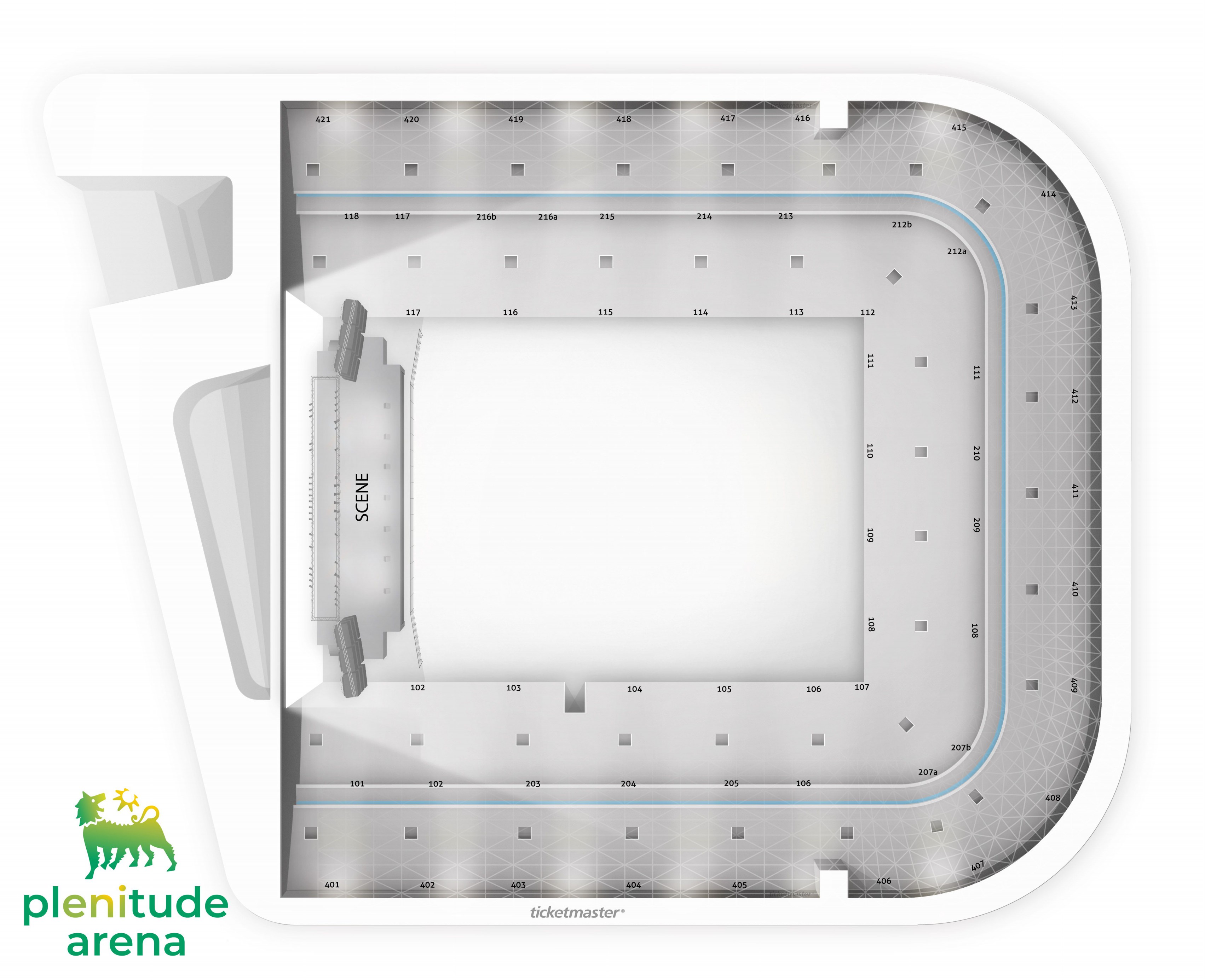 Plan de salle - PARIS LA DEFENSE ARENA