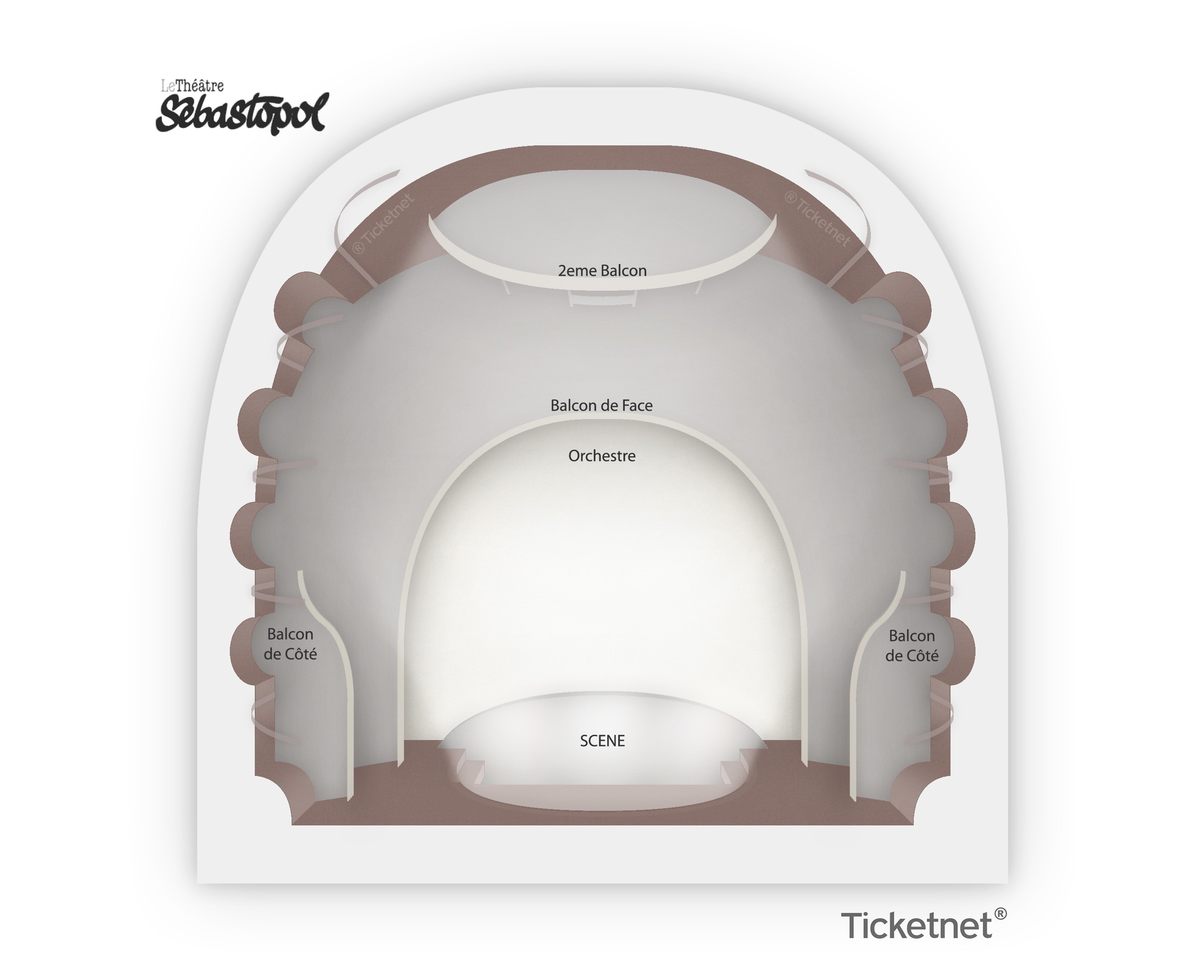 Plan de salle - THEATRE SEBASTOPOL