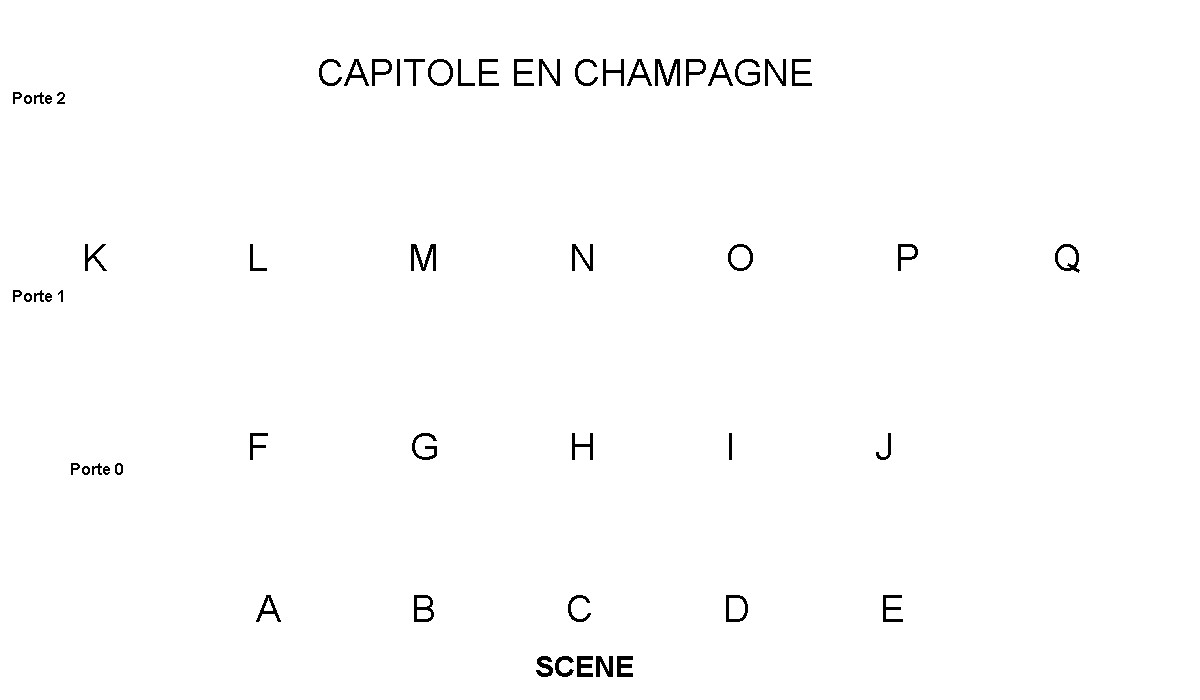 Plan de salle - CAPITOLE EN CHAMPAGNE