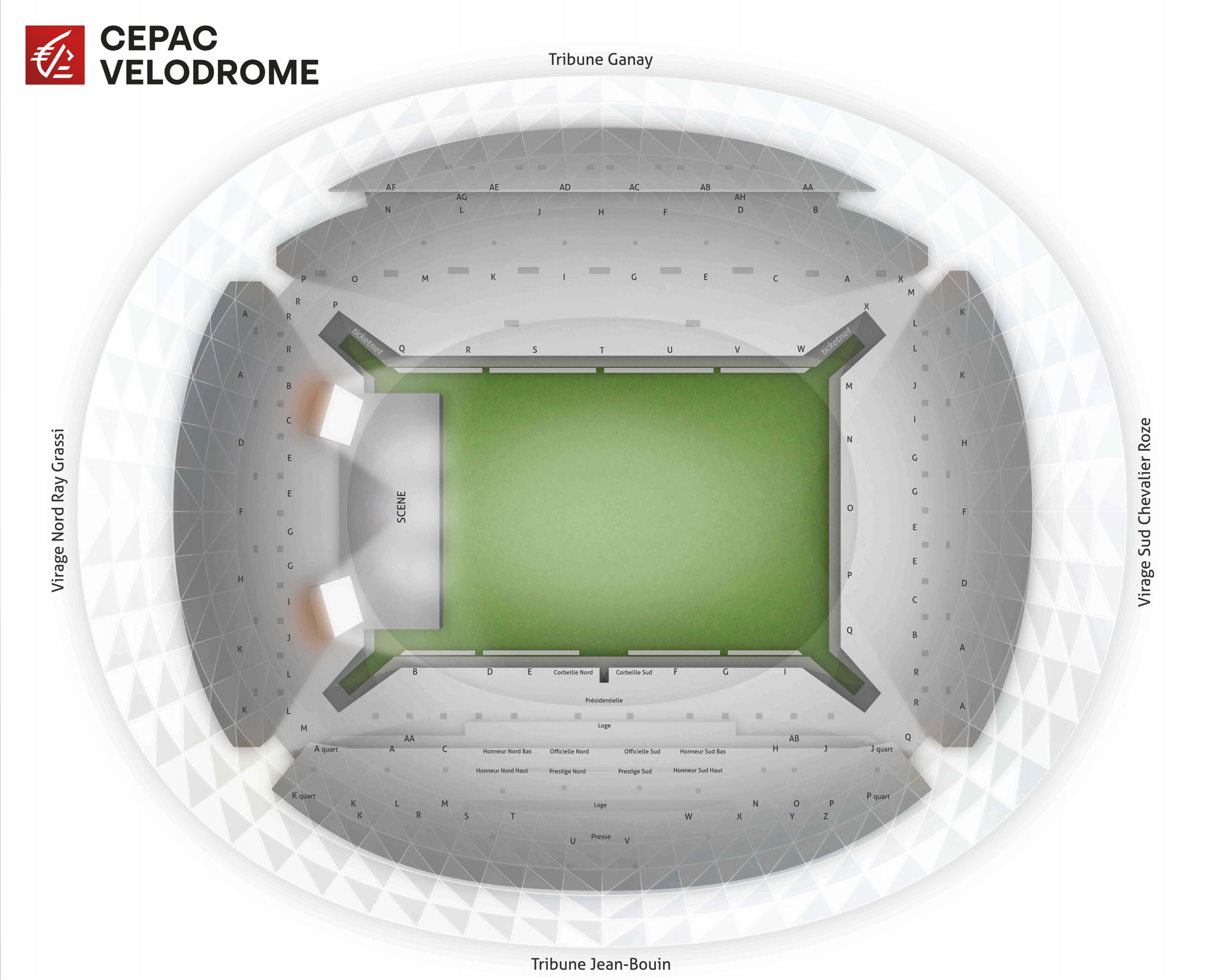 Plan de salle — VELODROME STADIUM