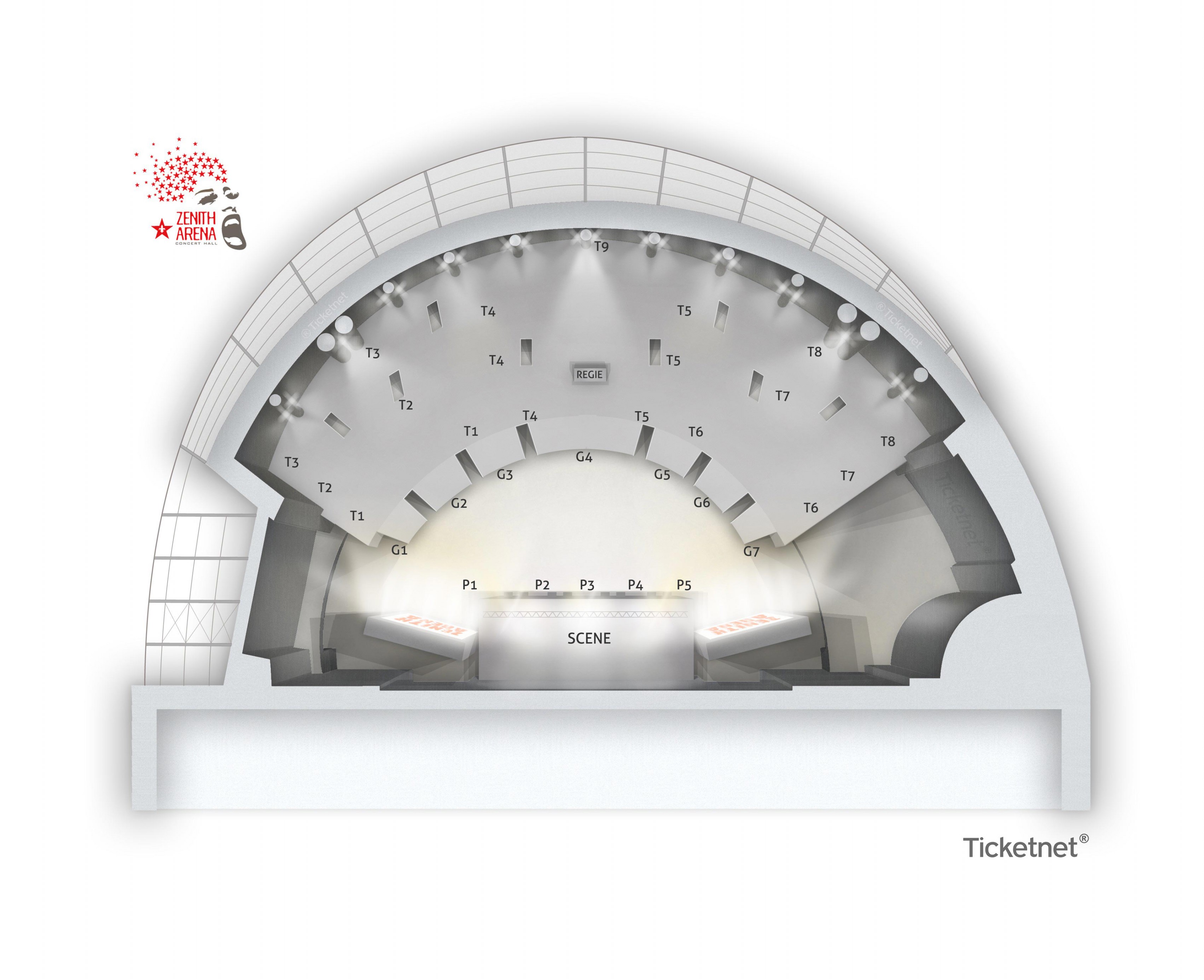 Plan de salle - ZENITH DE LILLE