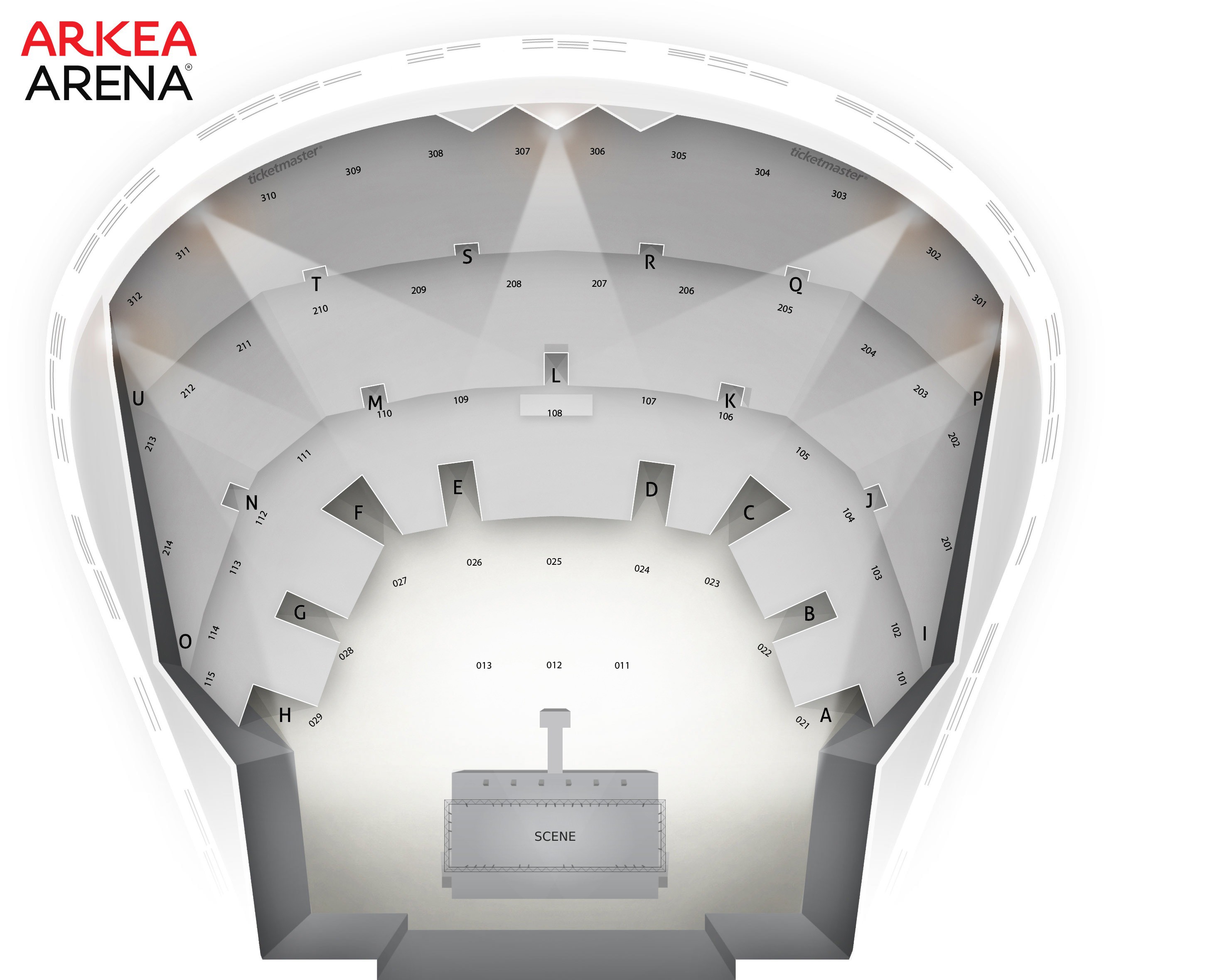 Plan de salle - ARKEA ARENA