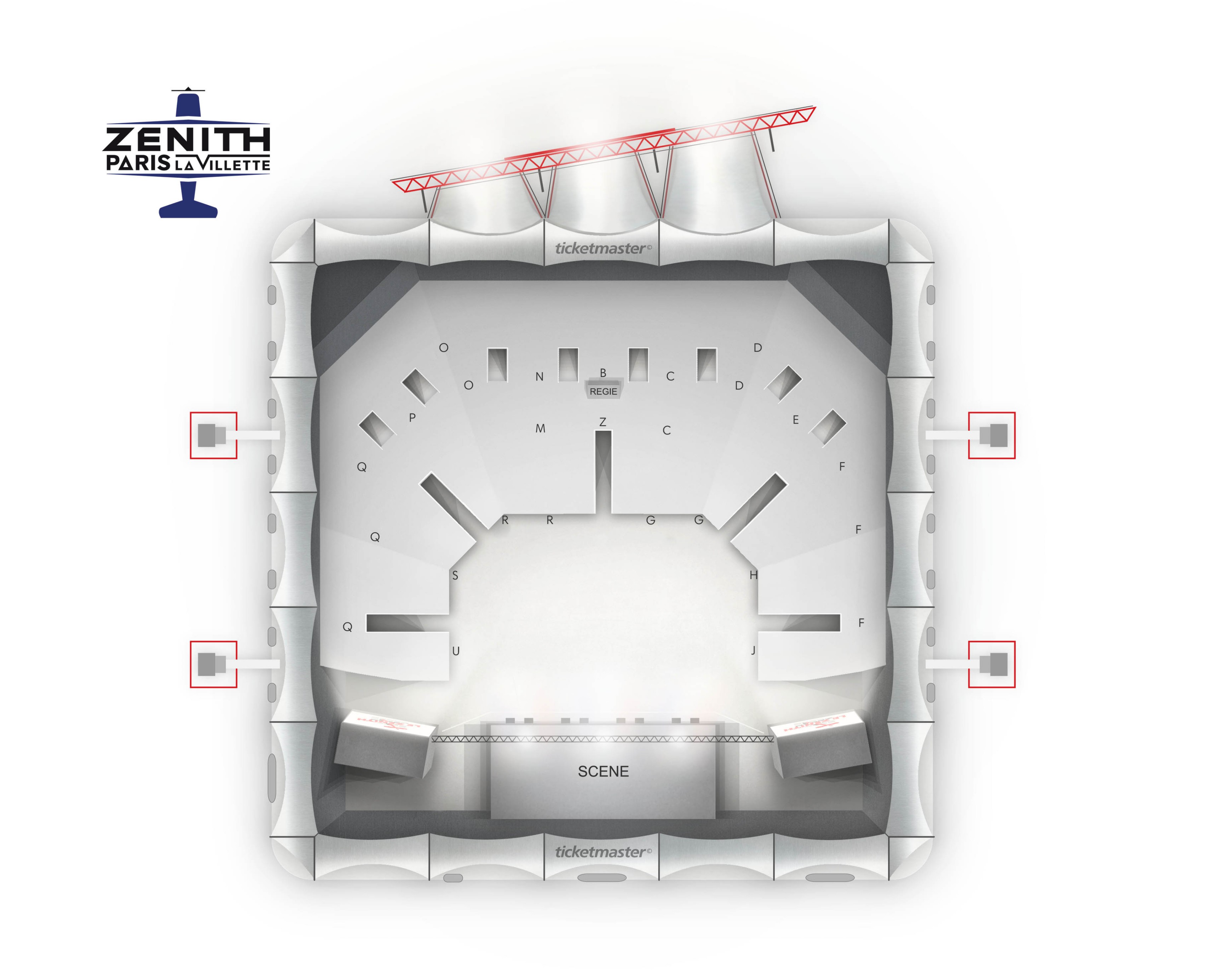 Plan de salle - ZENITH PARIS - LA VILLETTE