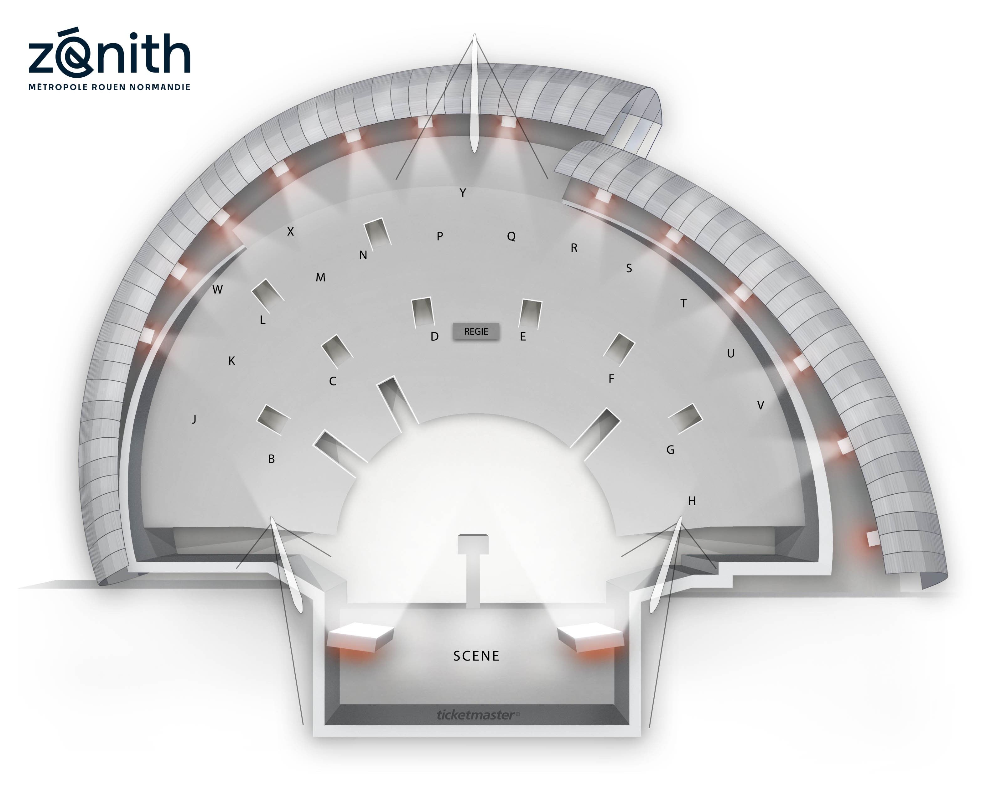 Plan de salle - ZENITH DE ROUEN