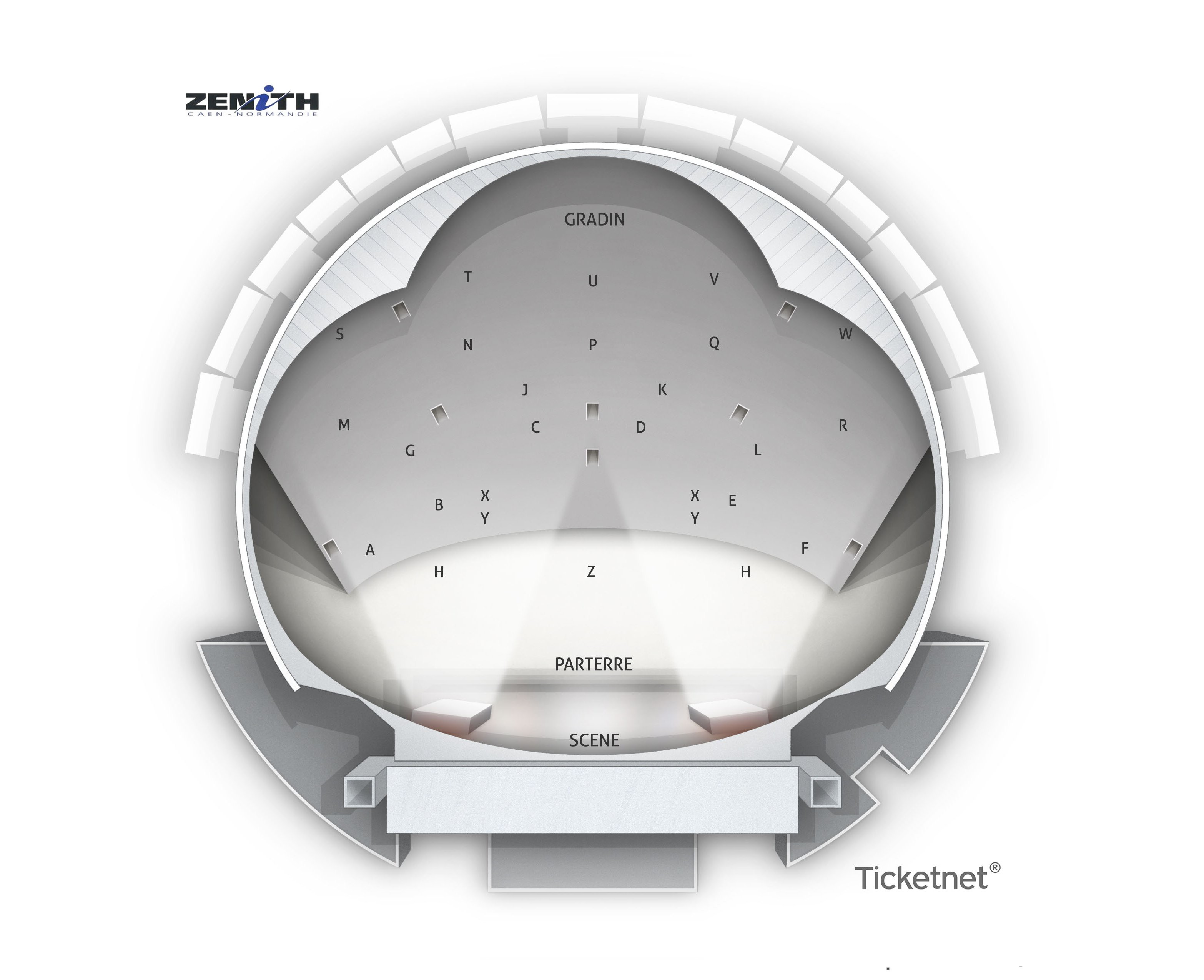 Plan de salle - ZENITH DE CAEN