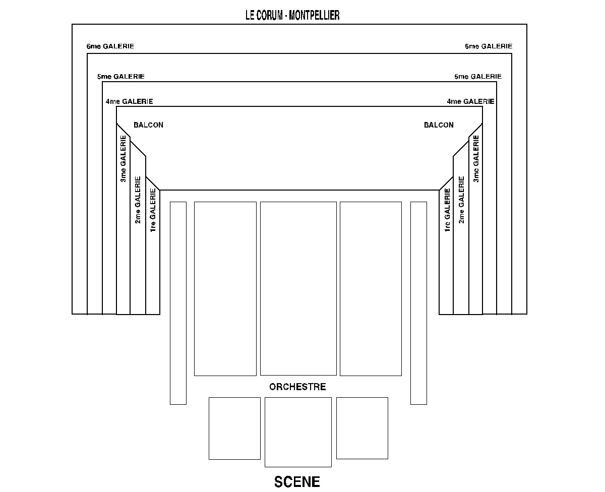 Plan de salle - LE CORUM-OPERA BERLIOZ