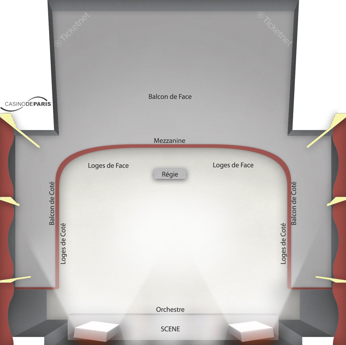 Plan de salle - CASINO DE PARIS