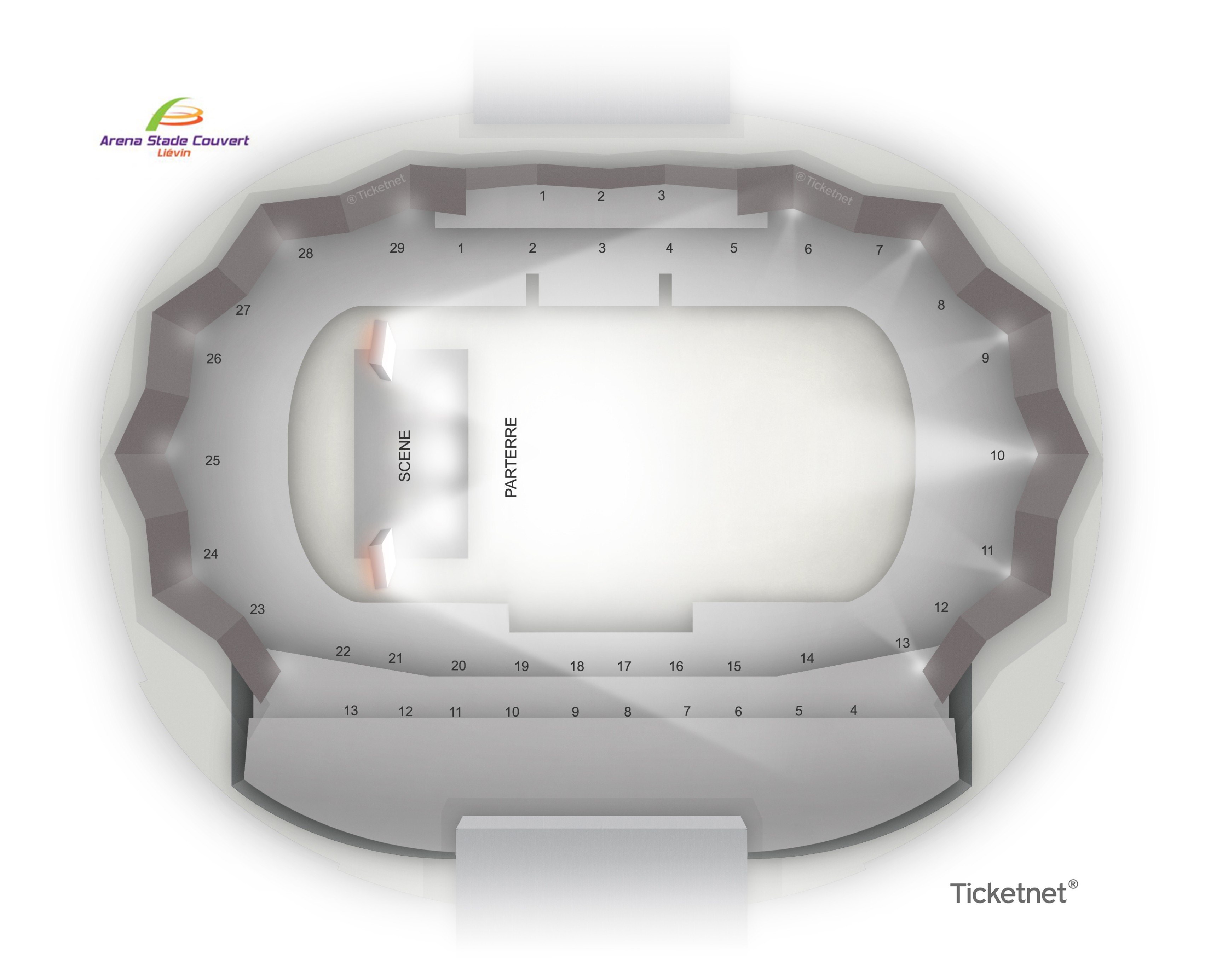 Plan de salle — ARENA STADE COUVERT