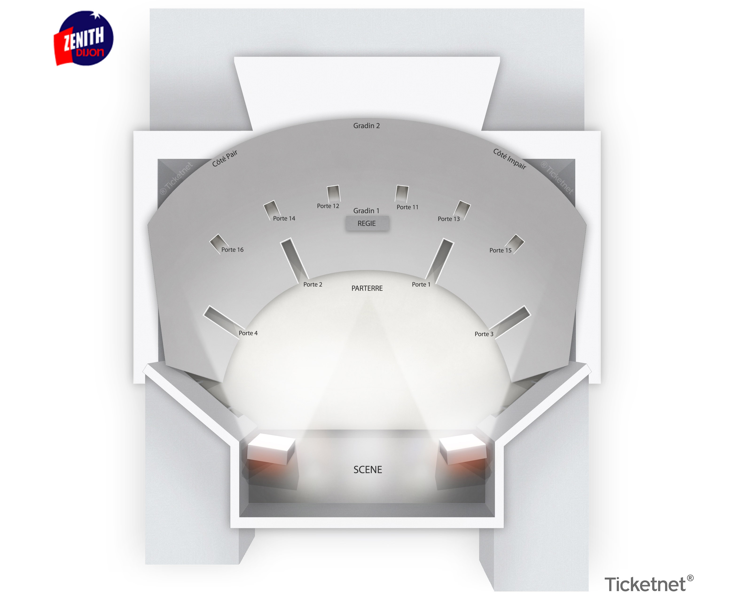 Plan de salle - ZENITH DE DIJON