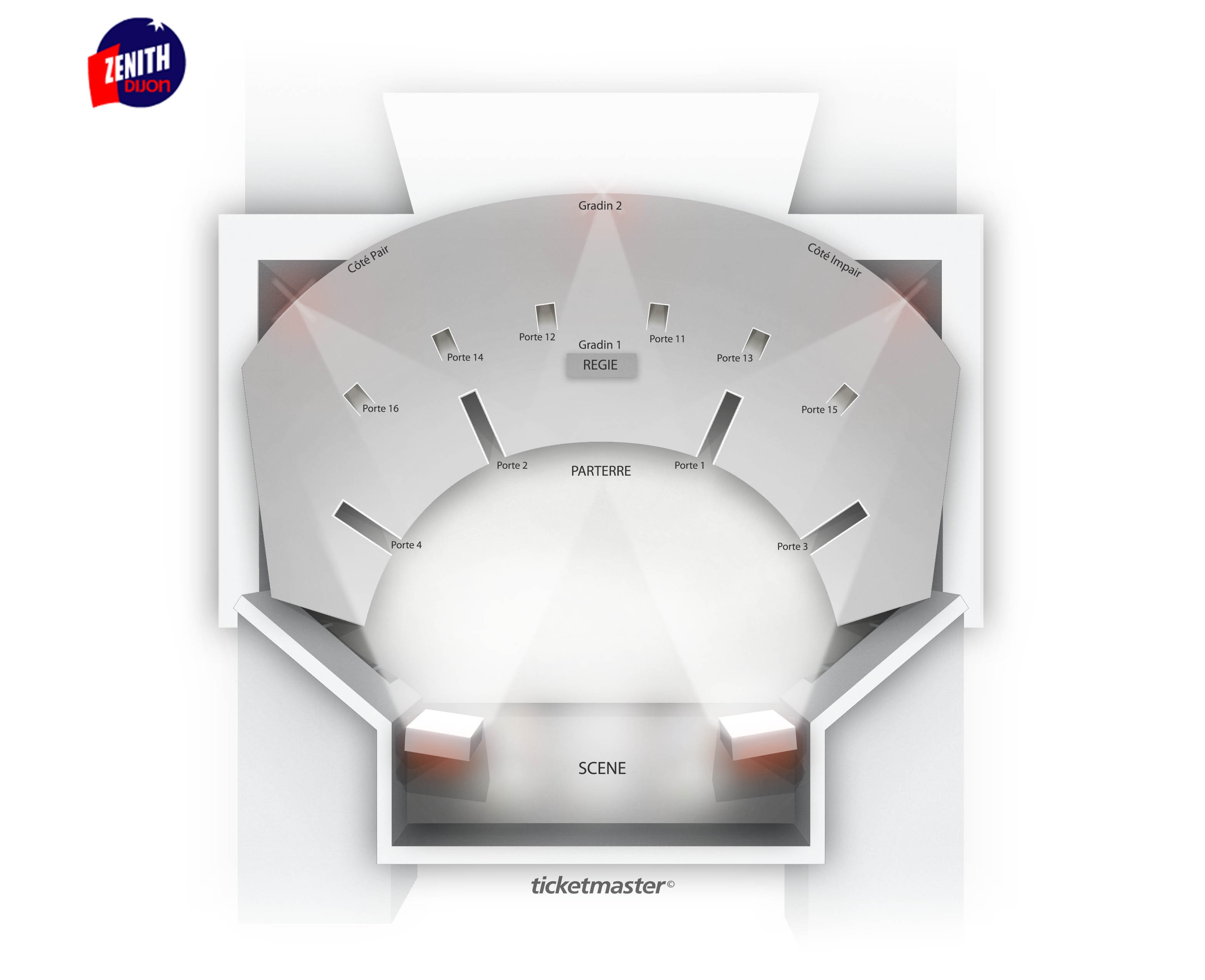 Plan de salle - ZENITH DE DIJON