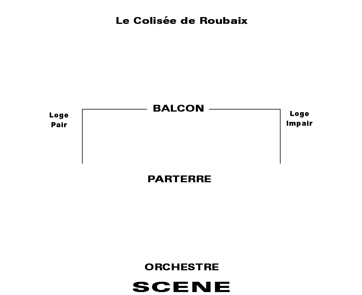 Plan de salle - LE COLISEE - ROUBAIX