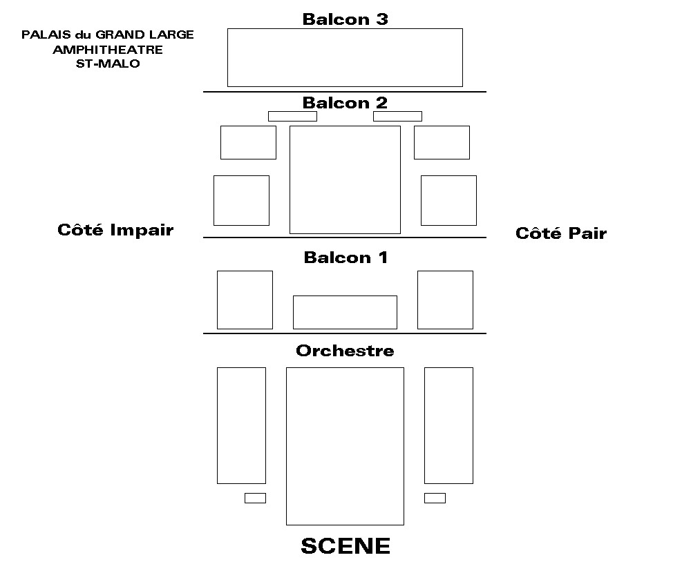 Plan de salle — PALAIS DU GRAND LARGE