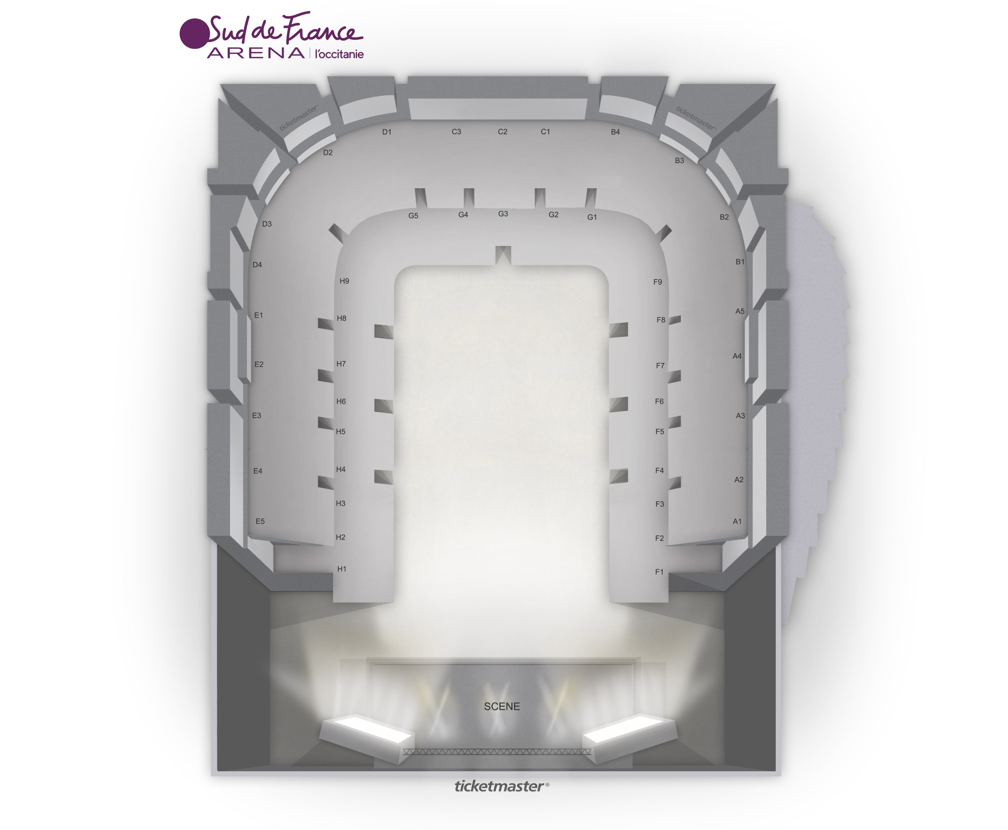 Plan de salle — SUD DE FRANCE ARENA