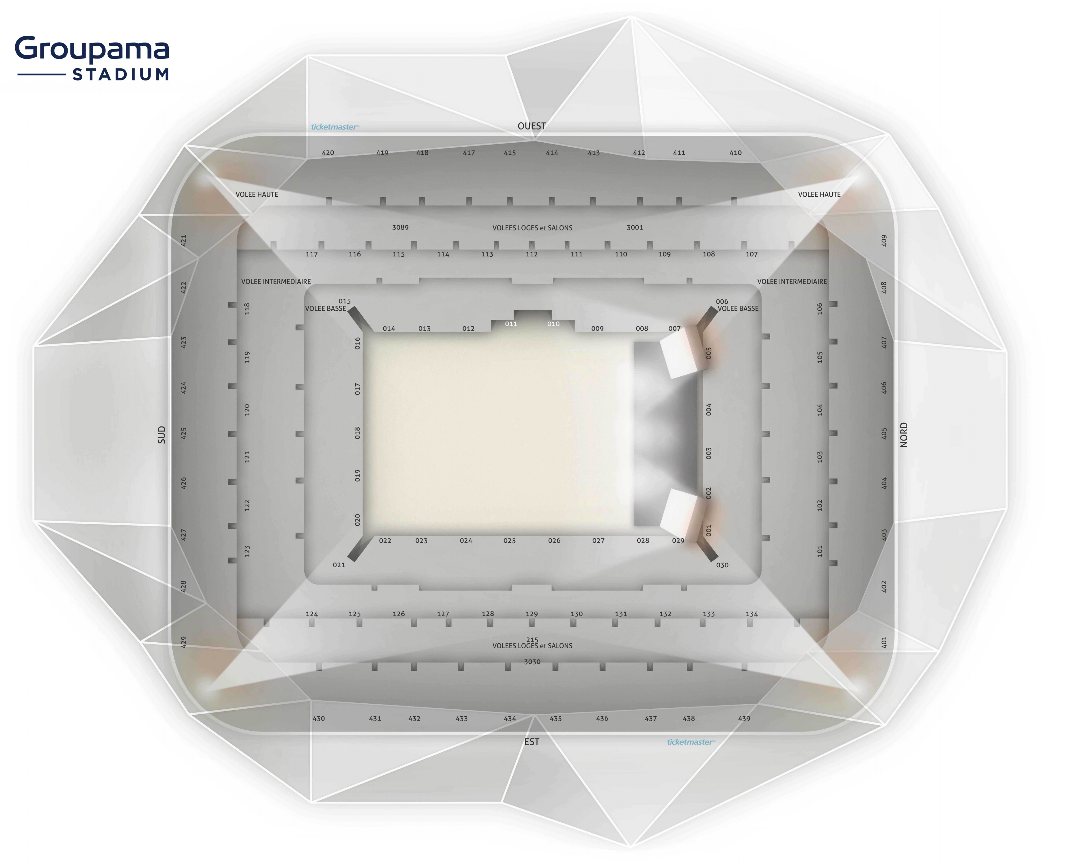 Plan de salle — GROUPAMA STADIUM