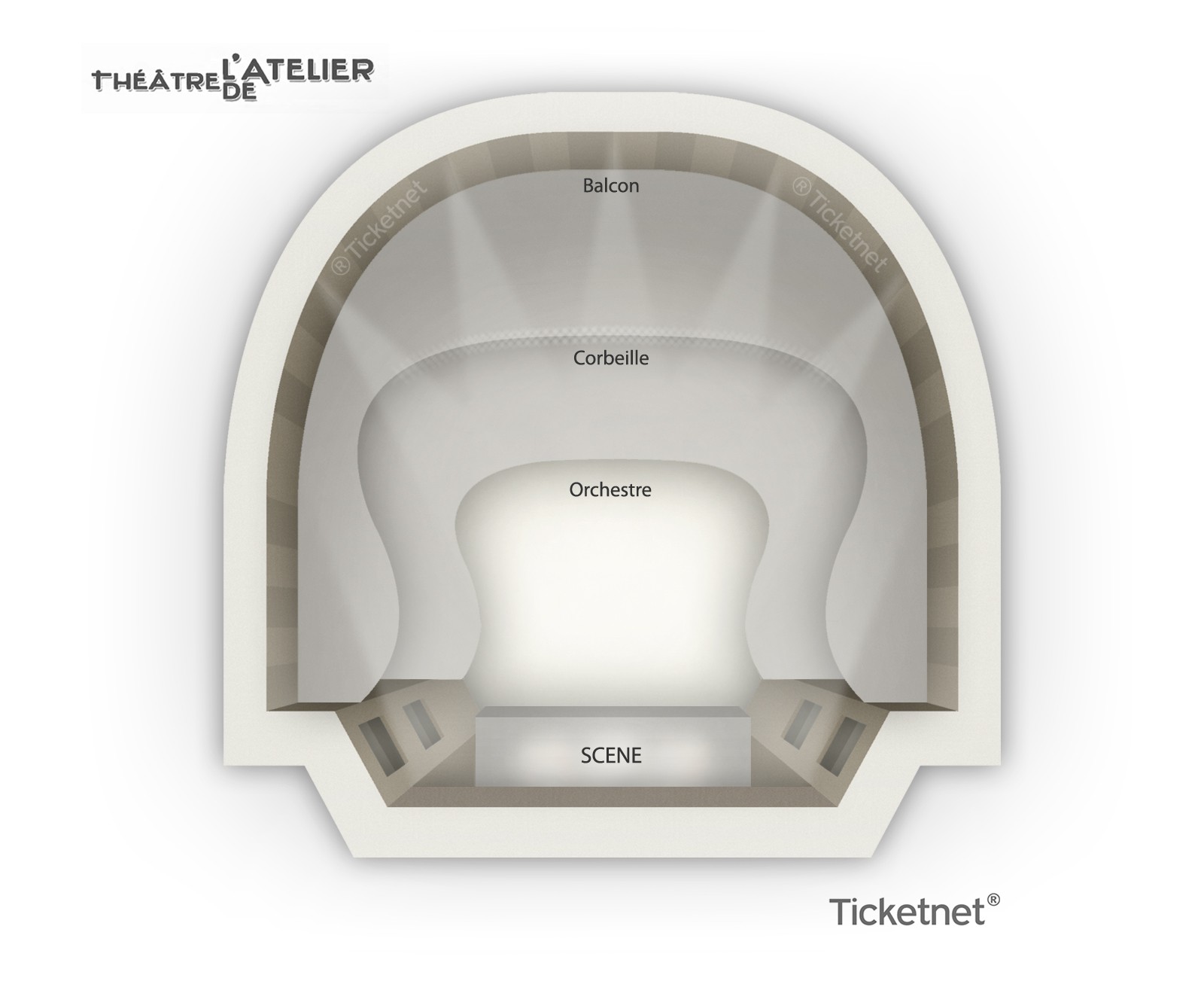 Plan de salle — THEATRE DE L'ATELIER