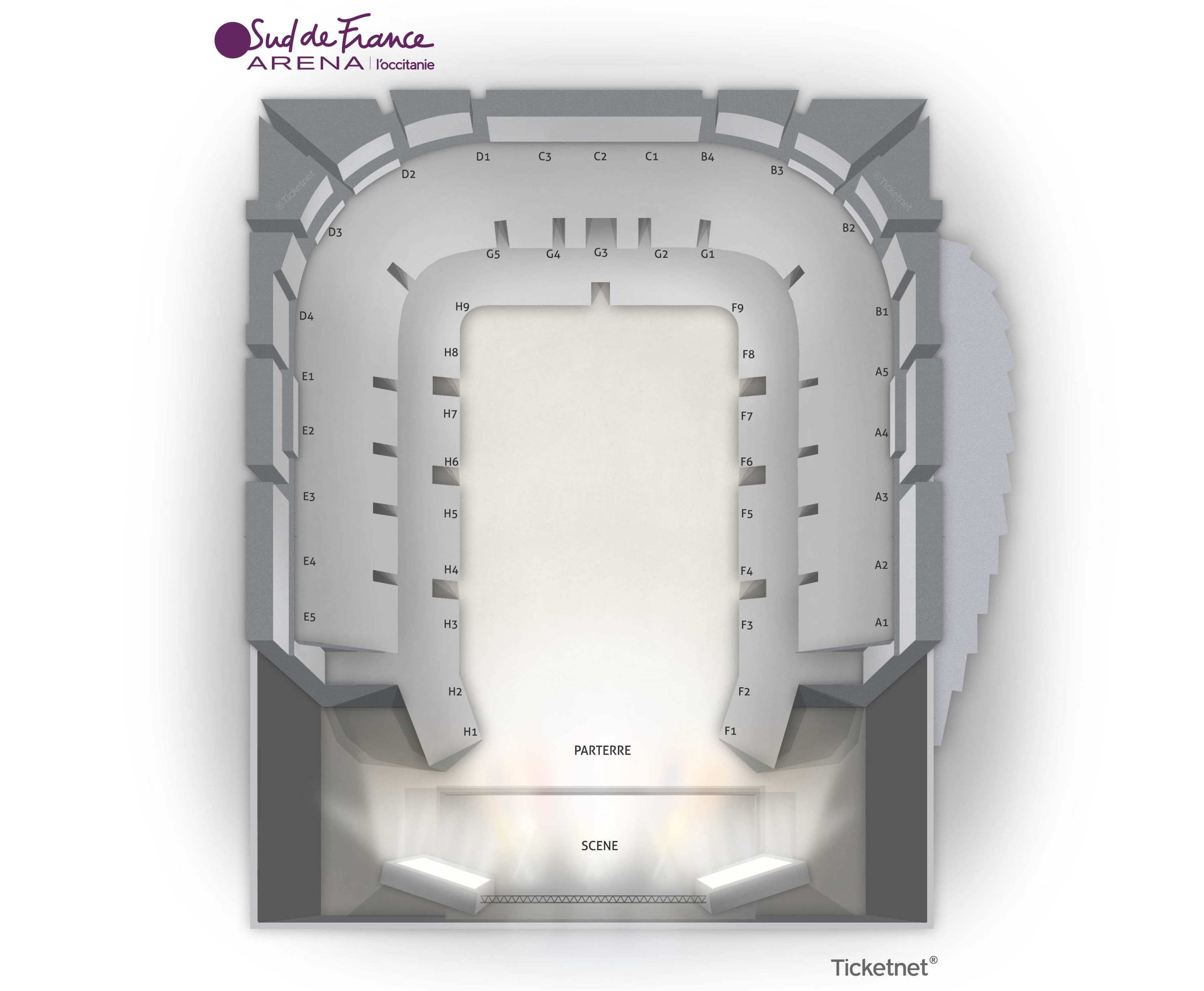 Plan de salle — SUD DE FRANCE ARENA