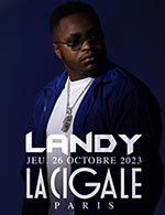 Réservez les meilleures places pour Landy - La Cigale - Le 26 octobre 2023